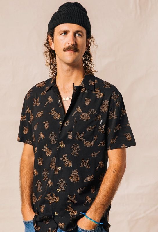PYKNIC SPICY NOODS CASUAL BUTTON DOWN SHIRT
