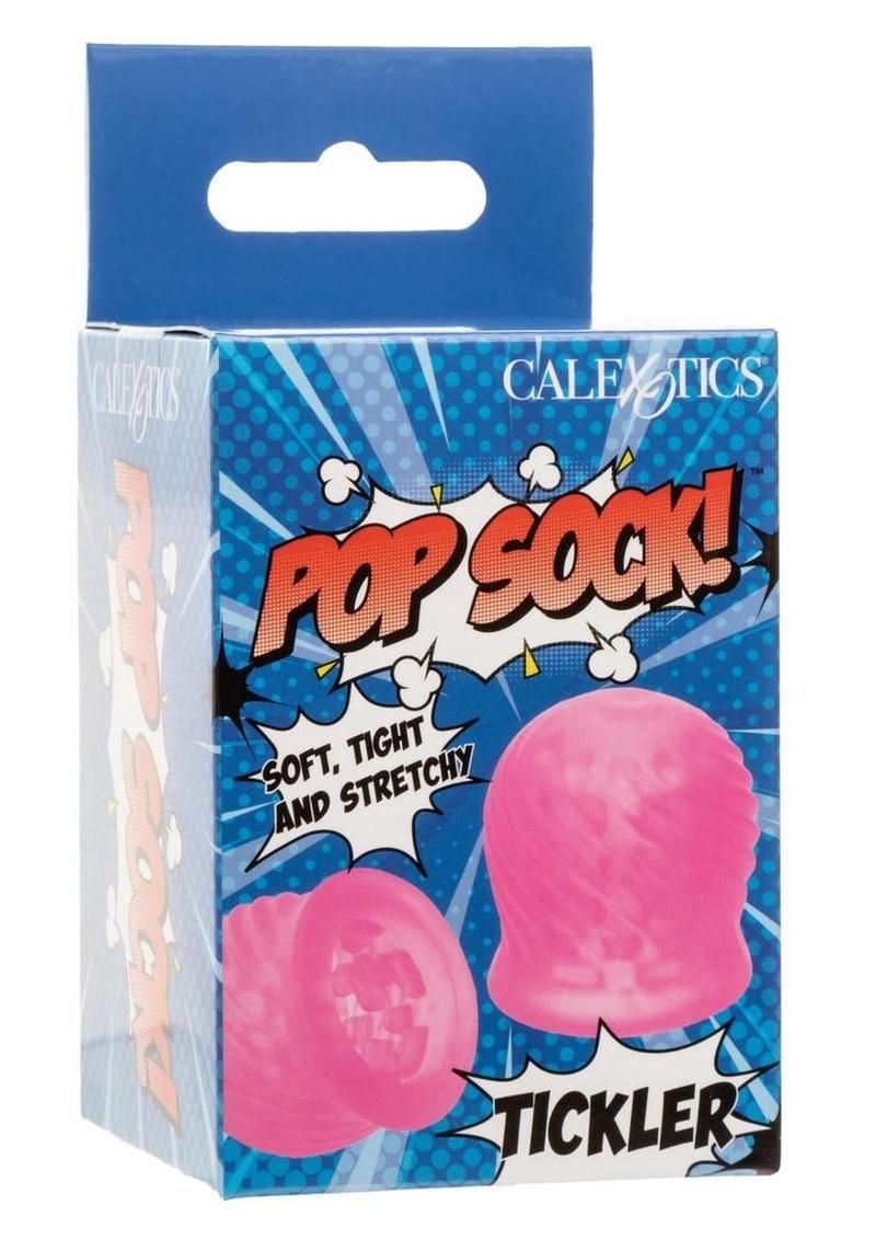 POP SOCK TICKLER REVERSIBLE TEXTURED STROKER, Color: PINK