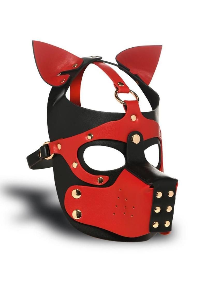 Master Series Hound Hood with Muzzle Red & Black Pup Hood