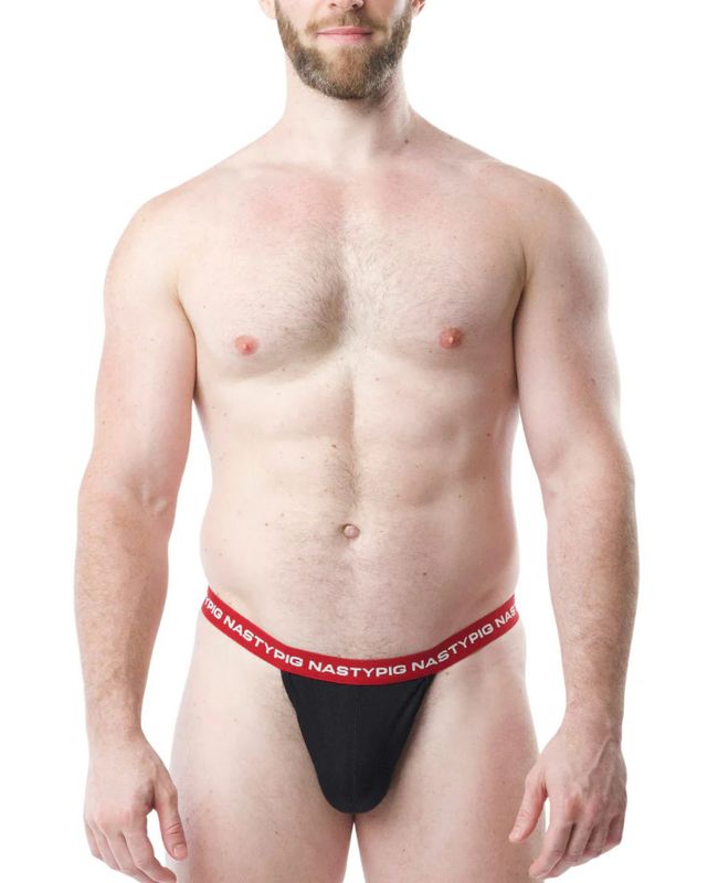 NASTY PIG LIFT CLUB THONG BLACK & RED