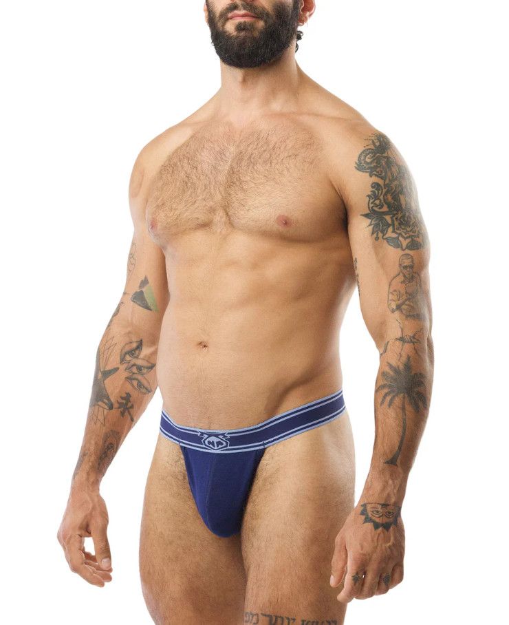 NASTY PIG CORE THONG MIDNIGHT NAVY & PERRY BLUE NASTY PIG CORE THONG MIDNIGHT NAVY & PERRY BLUE, Size: SMALL