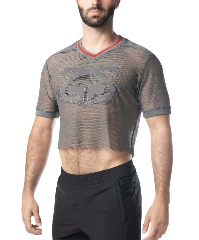 NASTY PIG FLEX JERSEY CHARCOAL GREY & RED, Size: SMALL