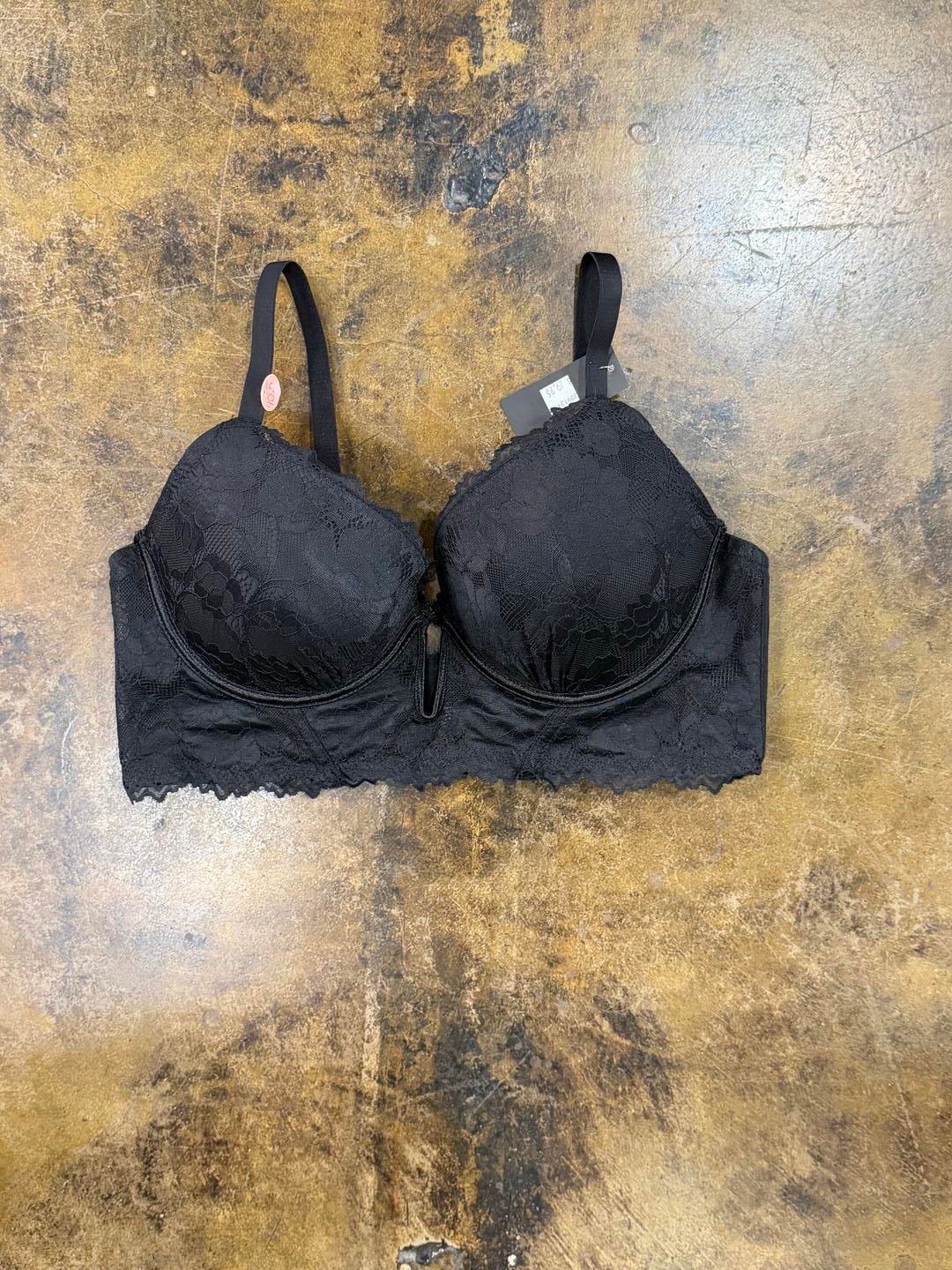 YOUMITA LACE PUSH-UP UNDERWIRE BRA, Color: BLACK, Size: 40D