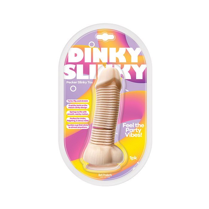 DINKY SLINKYPECKER SPRING TOY WITH SUCTION CUP