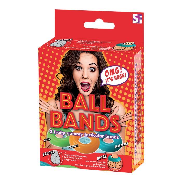 GUMMY BALL BANDS 3 PACK ASSORTED COLORS/FLAVORS