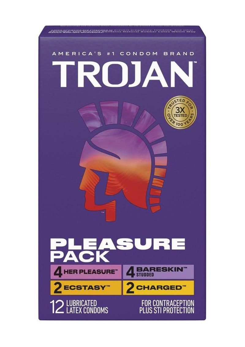 Trojan Pleasure Pack Condoms 12 Pack