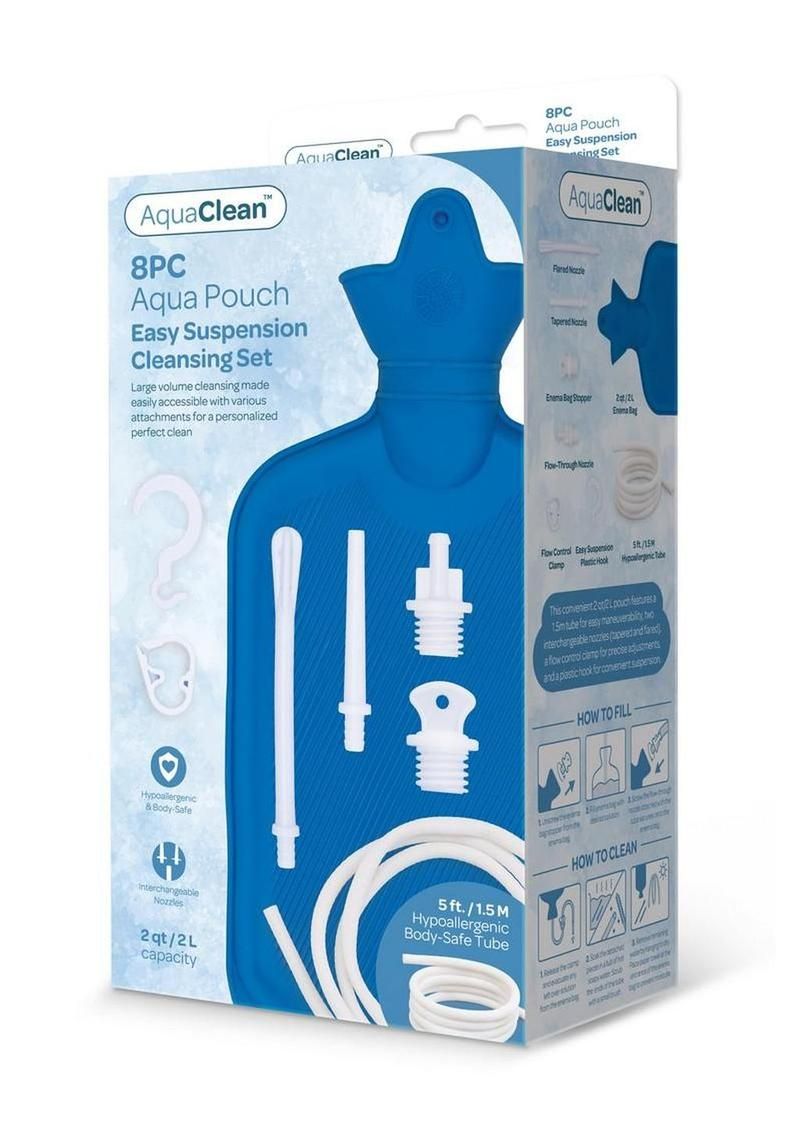 AquaClean Aqua Pouch Enema Cleaning Set Blue AquaClean Aqua Pouch Enema Cleaning Set Blue