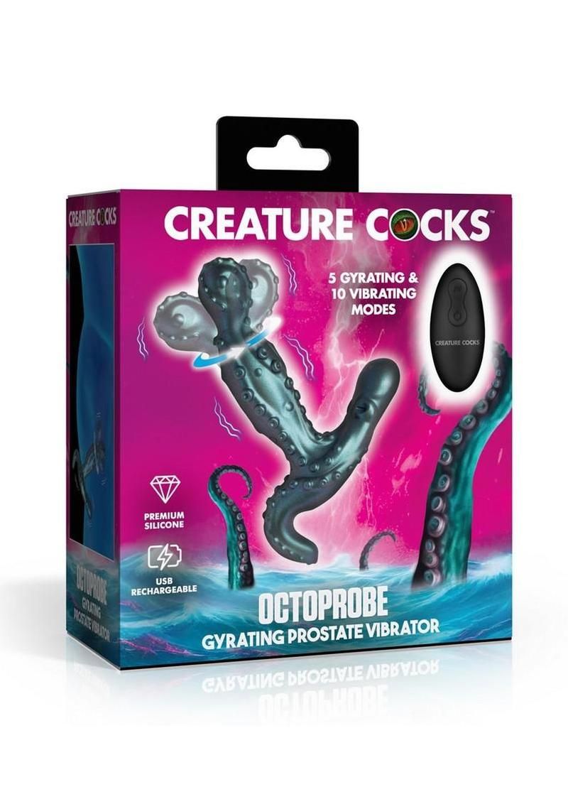Creature Cocks Octoprobe Gyrating Rechargeable Silicone Prostate Vibrator with Remote Control Blue & Purple Creature Cocks Octoprobe Gyrating Rechargeable Silicone Prostate Vibrator with Remote Control Blue & Purple