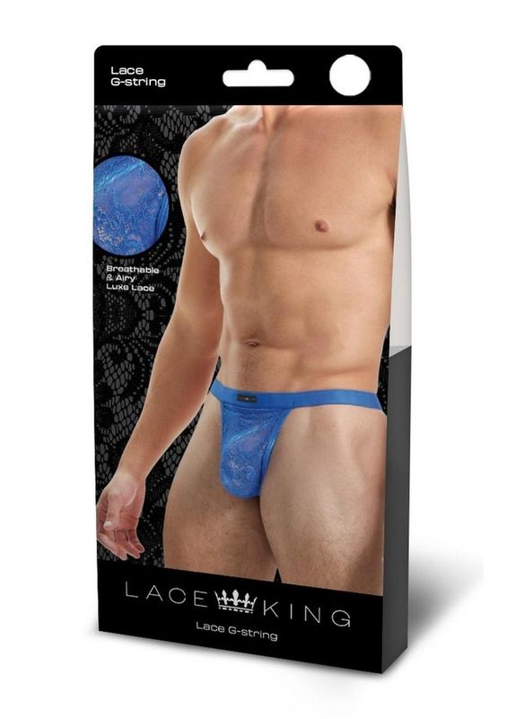 Lace King Lace G-String Blue