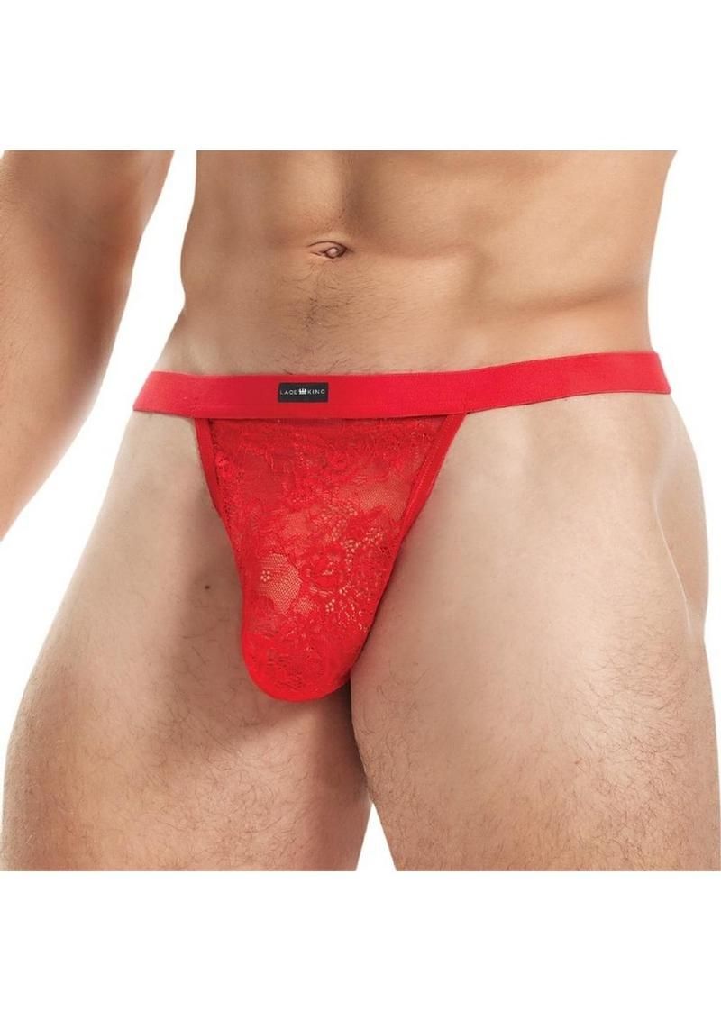 Lace King Lace G-String Red Lace King Lace G-String Red, Size: S/M