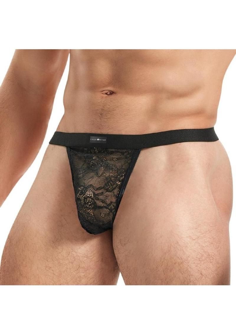 Lace King Lace G-String Black Lace King Lace G-String Black, Size: S/M
