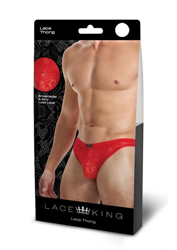 Lace King Lace Thong  Red