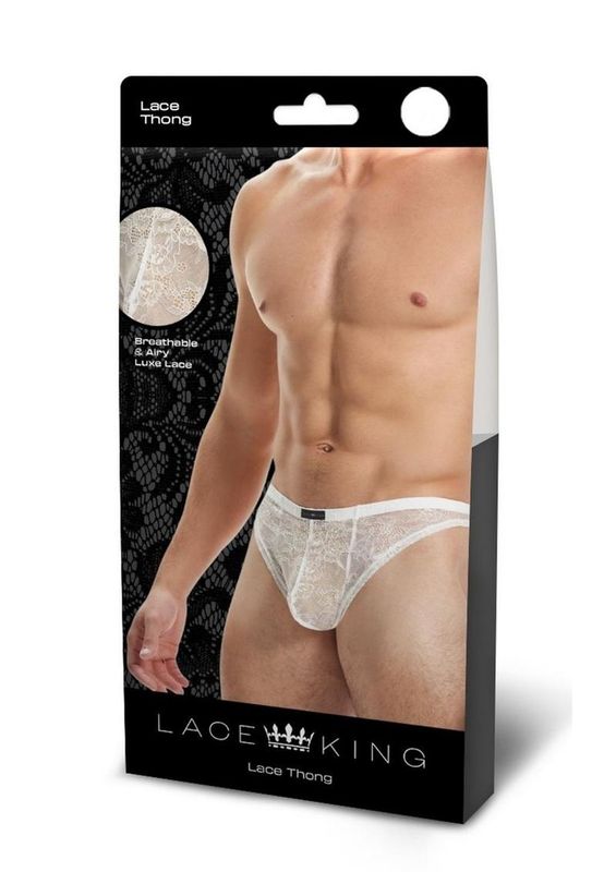 Lace King Lace Thong  White