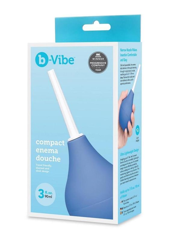 B-Vibe Compact Enema Douche Blue