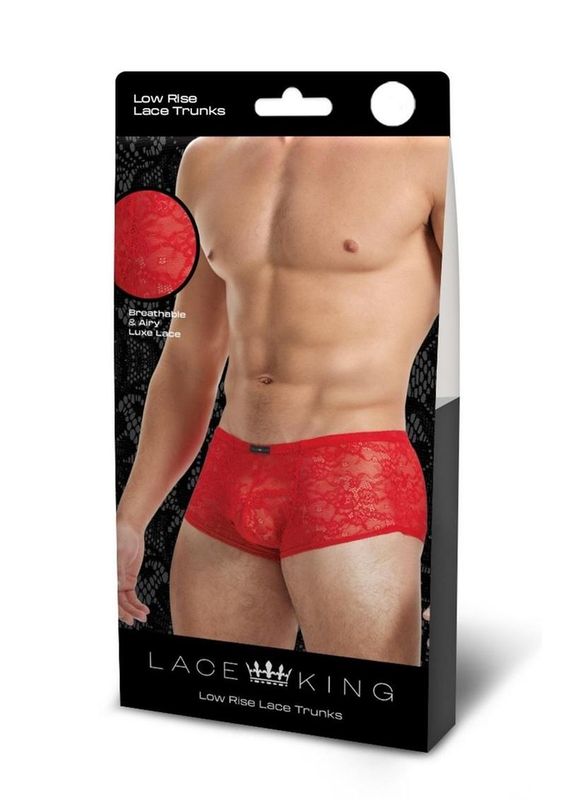 Lace King Lace Trunks Red