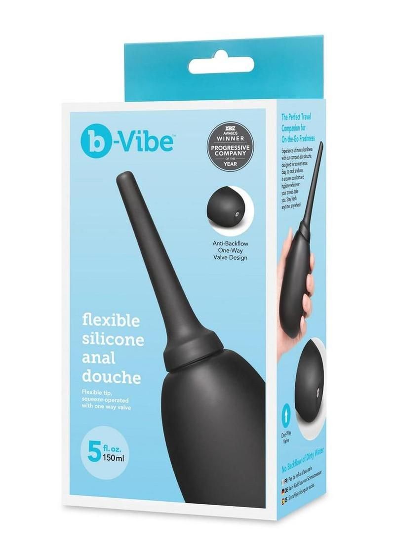 B-Vibe Flexible Silicone Anal Douche Black B-Vibe Flexible Silicone Anal Douche Black