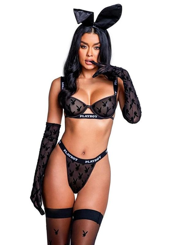 Playboy Bunny Noir Set (2 Piece) Black