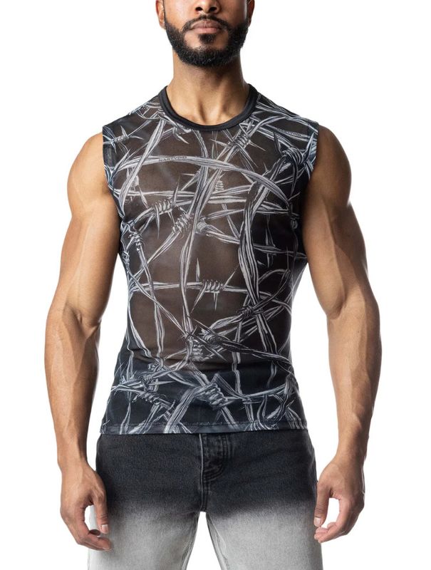 Nasty Pig Barbed Wire Sleeveless Shirt Black