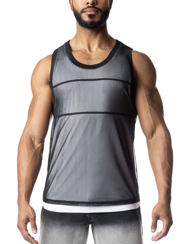 Nasty Pig Blur Tank Top Black & White