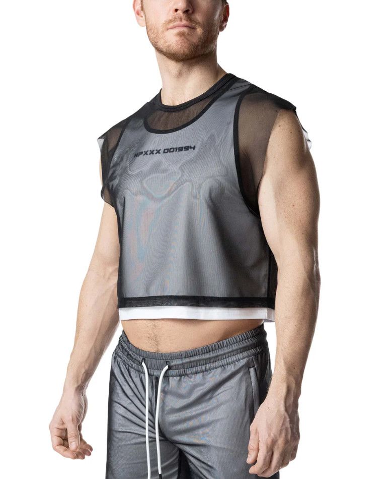 Nasty Pig Blur Crop Top Black & White, Size: Small