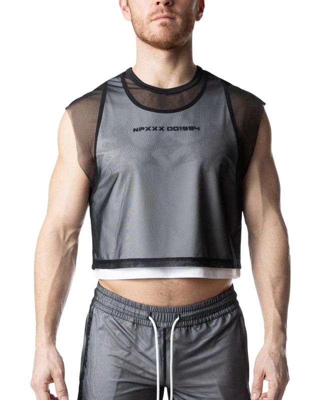 Nasty Pig Blur Crop Top Black & White