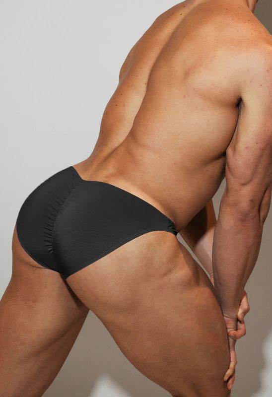 JJ Malibu Premium Modal Scrunch-Back CHEEKY Brief Black