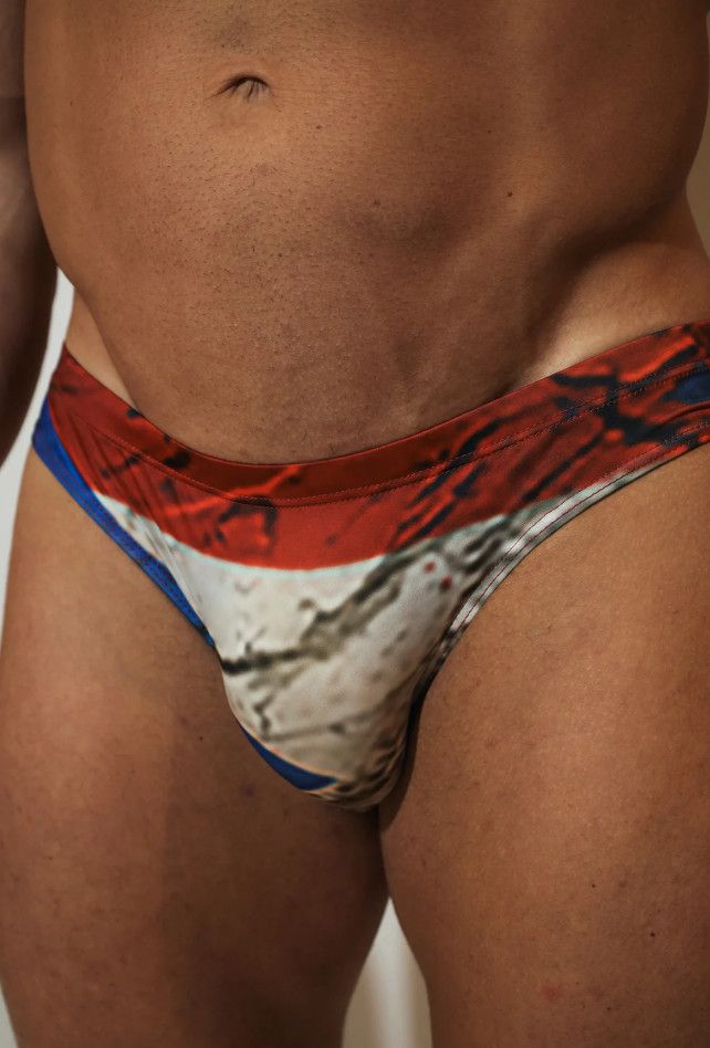 JJ Malibu Lovesick Briefs Puerto Rico Flag, Size: Small