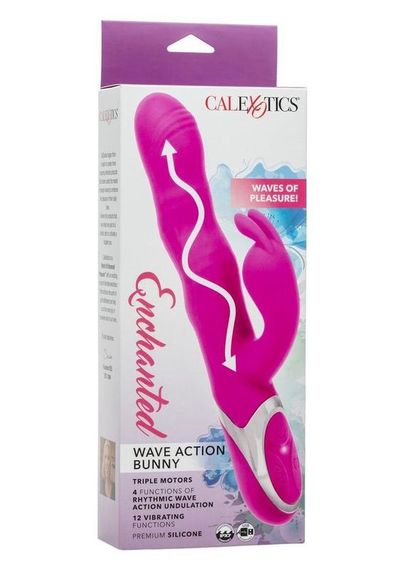 Enchanted Wave Action Bunny Rechargeable Silicone Vibrator Pink Enchanted Wave Action Bunny Rechargeable Silicone Vibrator Pink