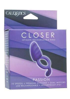 Closer Intimate Rechargeable Silicone Cock Ring Passion Purple