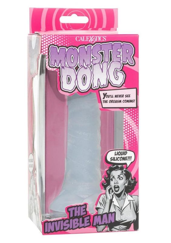 Monster Dong The Invisible Man Silicone Dildo 6in Clear