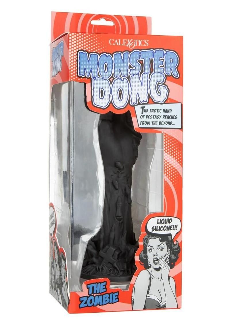 Monster Dong The Zombie Silicone Dildo 9in Black Monster Dong The Zombie Silicone Dildo 9in Black