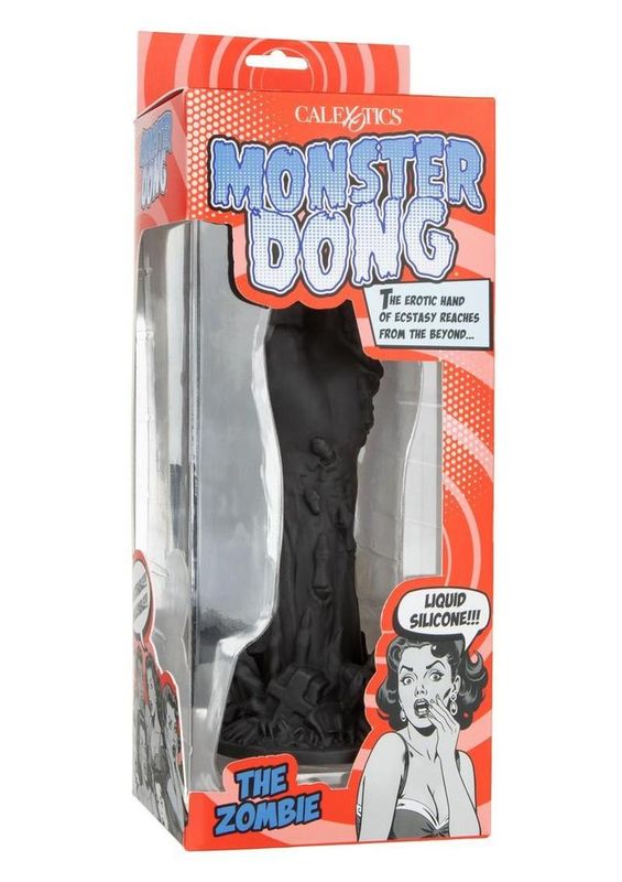 Monster Dong The Zombie Silicone Dildo 9in Black