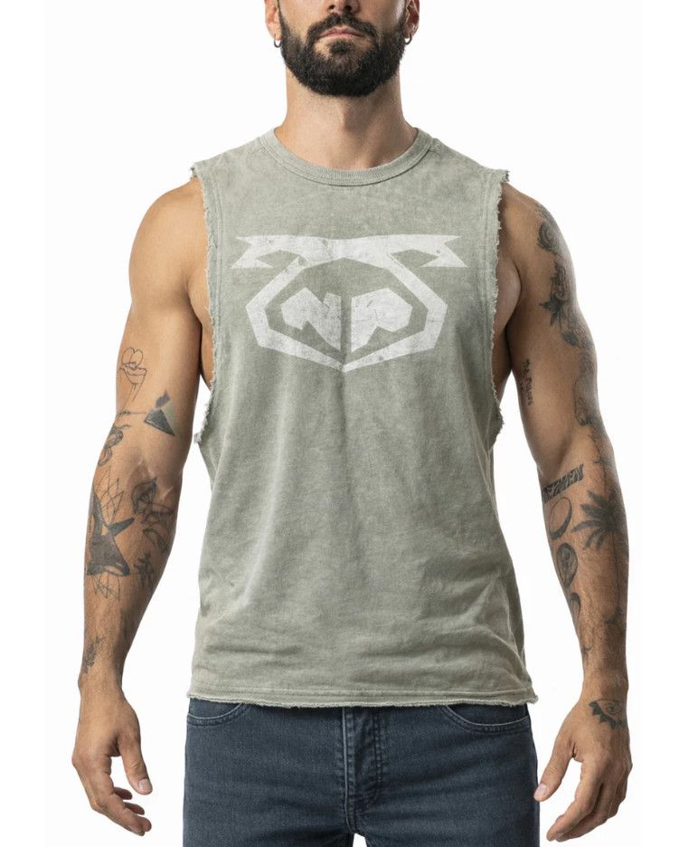 Nasty Pig Traverse Brandmark Shredder Tank Top Sage Green, Size: Small