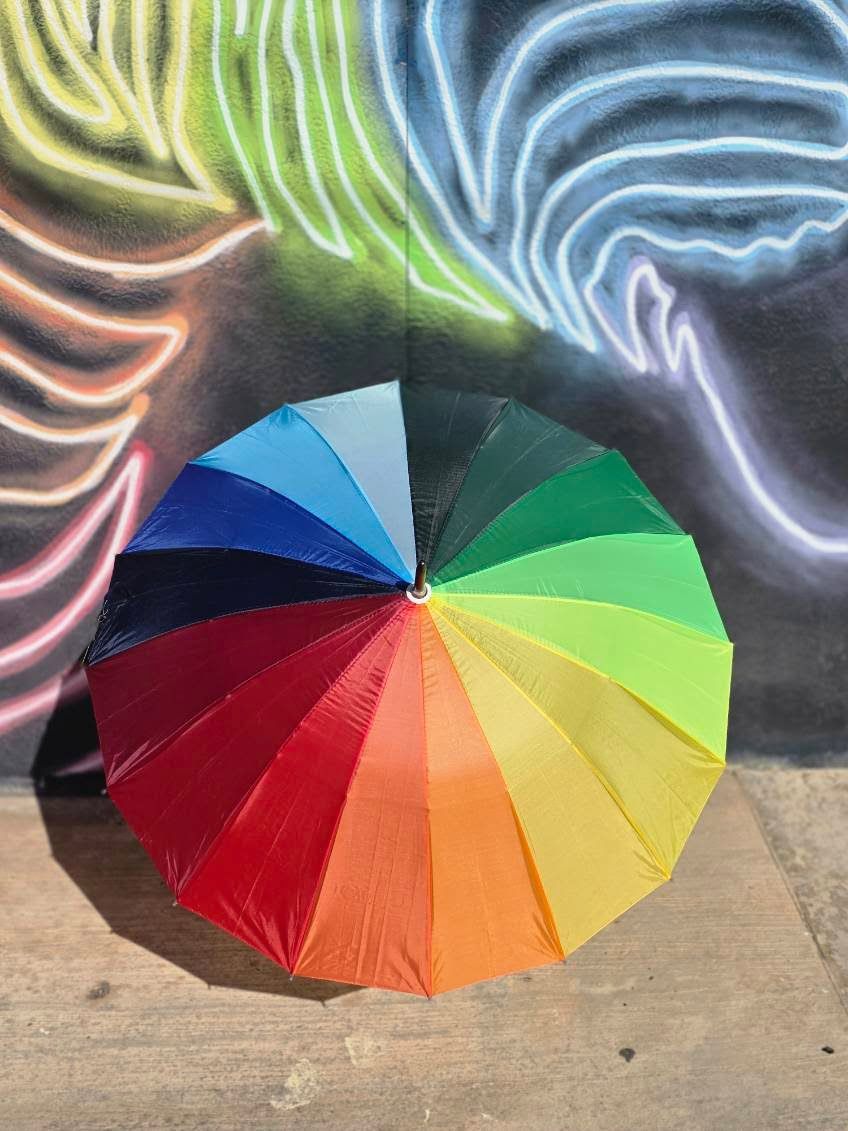 16 Color Large Rainbow Umbrella