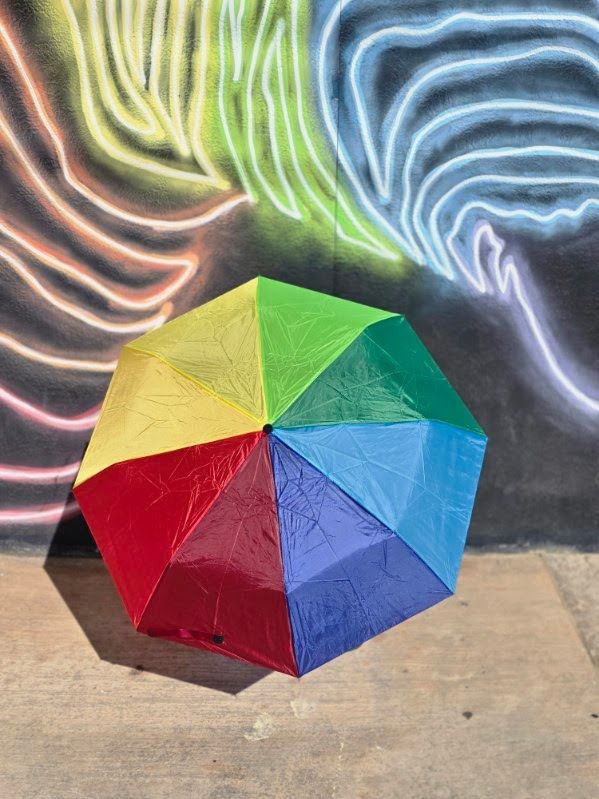 8 Color Compact Rainbow Umbrella