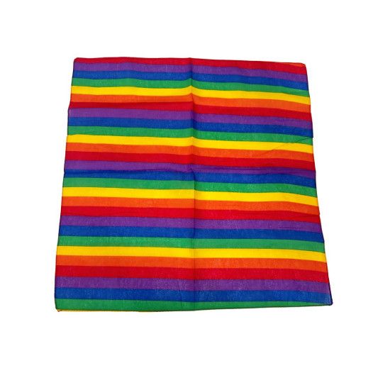 RAINBOW PAISLEY BANDANA 20X20 INCH