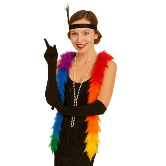 RAINBOW FEATHER BOA 70G