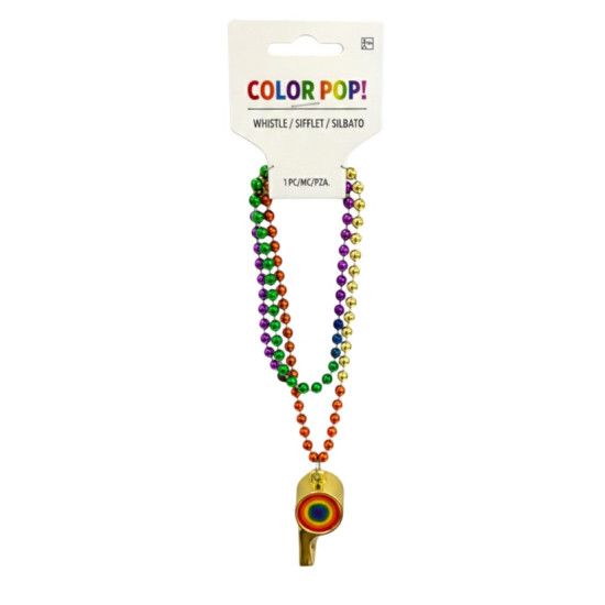 RAINBOW WHISTLE BEAD NECKLACE RAINBOW WHISTLE BEAD NECKLACE