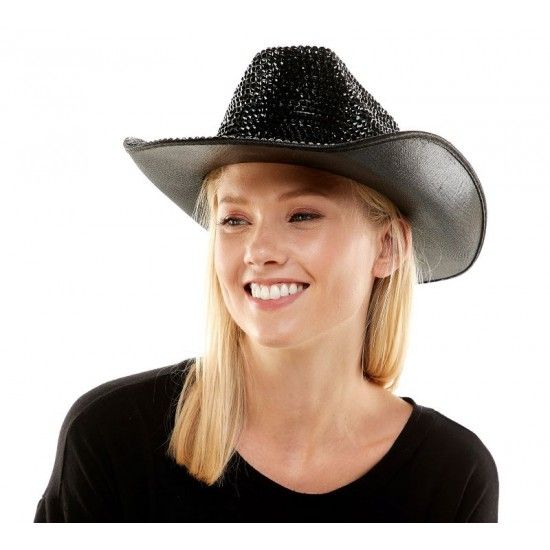 BLACK RHINESTONE COWBOY HAT BLACK RHINESTONE COWBOY HAT