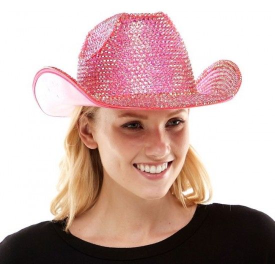 PINK RHINESTONE COWBOY HAT
