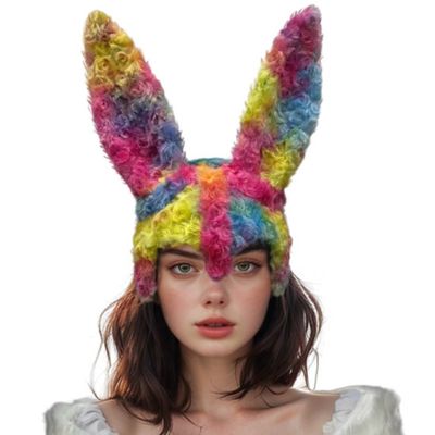 RAINBOW FUZZY BUNNY MASK RAINBOW FUZZY BUNNY MASK