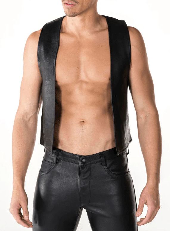 Full Kit Classic Leather Bar Vest Black