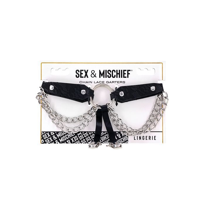 Sex & Mischief Chain Lace Garters