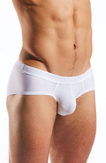 CockSox CX76LUX Semi-Sheer Sports Brief Bianco, Size: Small