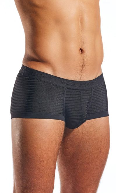 CockSox CX68LUX Semi-Sheer Trunk Nero, Size: Small