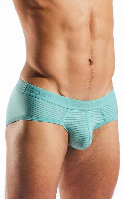 CockSox CX76LUX Semi-Sheer Sports Brief Portofino, Size: Small