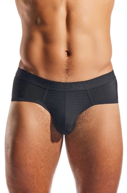 CockSox CX76LUX Semi-Sheer Sports Brief Nero