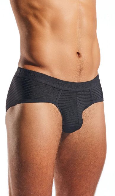CockSox CX76LUX Semi-Sheer Sports Brief Nero, Size: Small