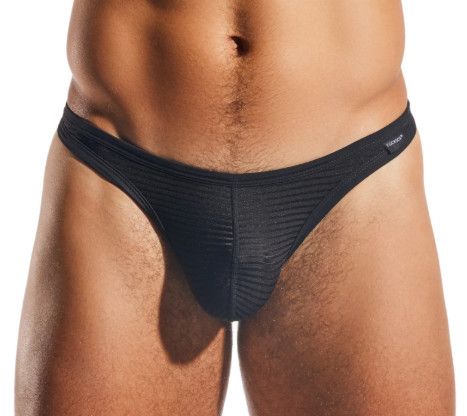 COCKSOX CX05LUX SEMI-SHEER THONG NERO, Size: SMALL