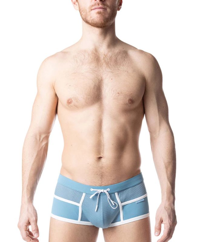 NASTY PIG OVERLAY SQUARE CUT LIGHT TEAL/WHITE